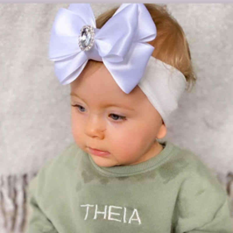 Baby Products Organic - 1PCS Solid Color Satin Bowknot Infant