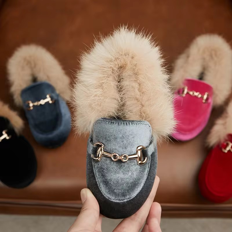 Winter Kids Fur Princess Shoes - đánh giá và giá Baby Products Brand