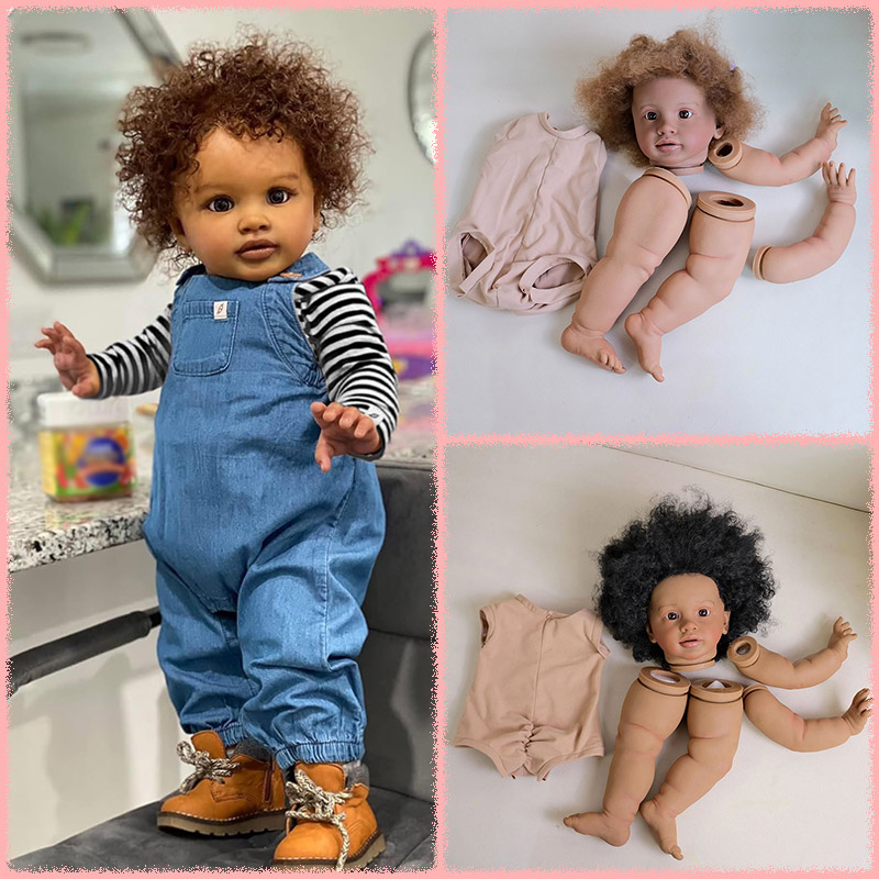 26inch Pippa Dark Skin Reborn  - đánh giá và giá Baby Products For Curly Hair